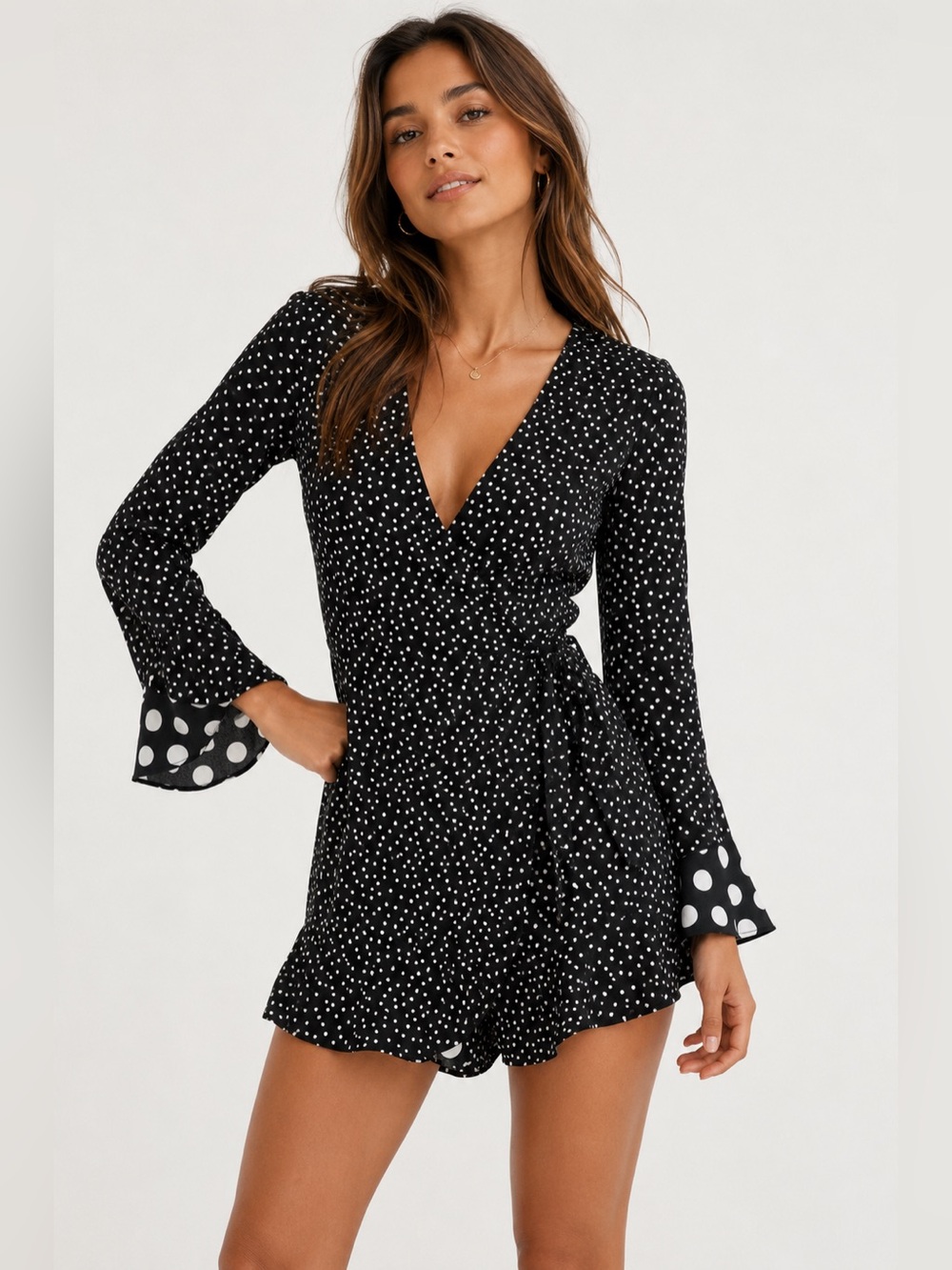 Zara Polka Dot Romper Dress